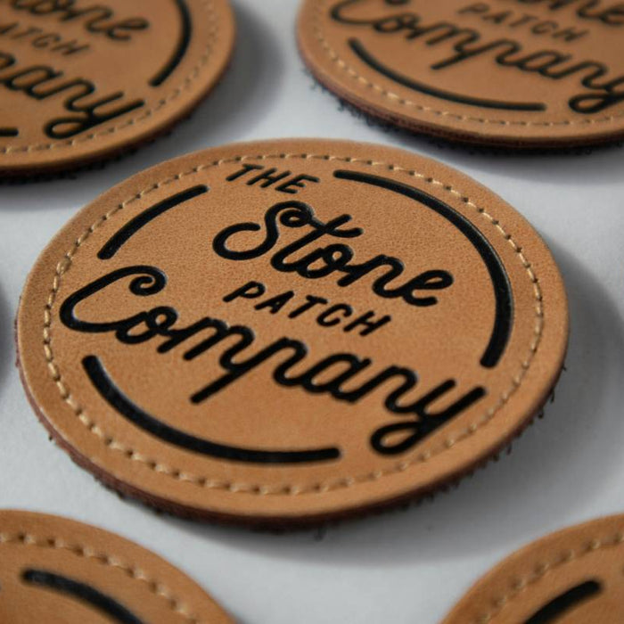 Laser engraving leather hat patches