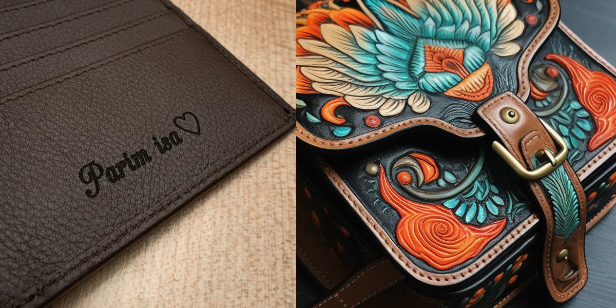 laser engraving leather