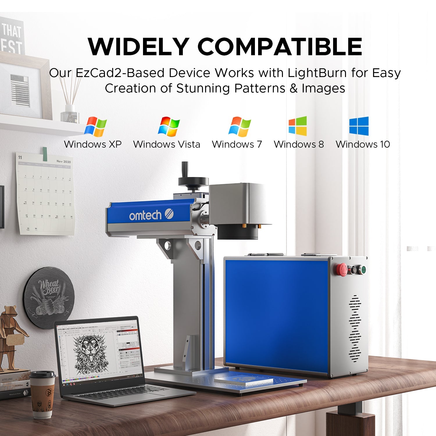 OMTech Galvo 50W Split Fiber Laser Engraver Software