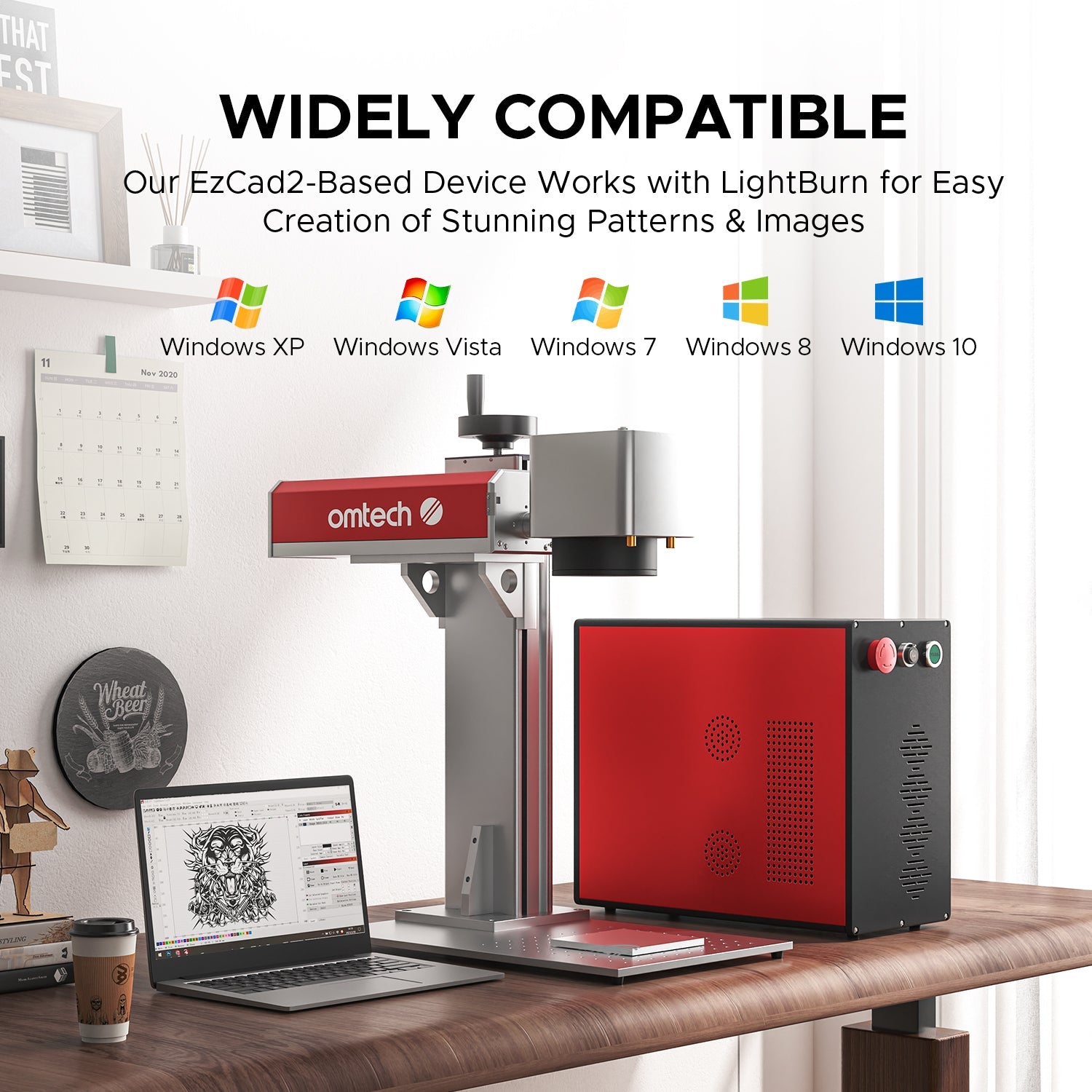 OMTech MOPA 20W Split Fiber Laser Engraver Software