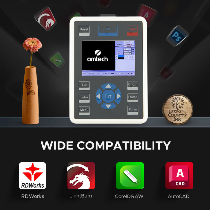 OMTech Maker AF4063-150 150W CO2 Laser Cutter and Engraver Compatibility