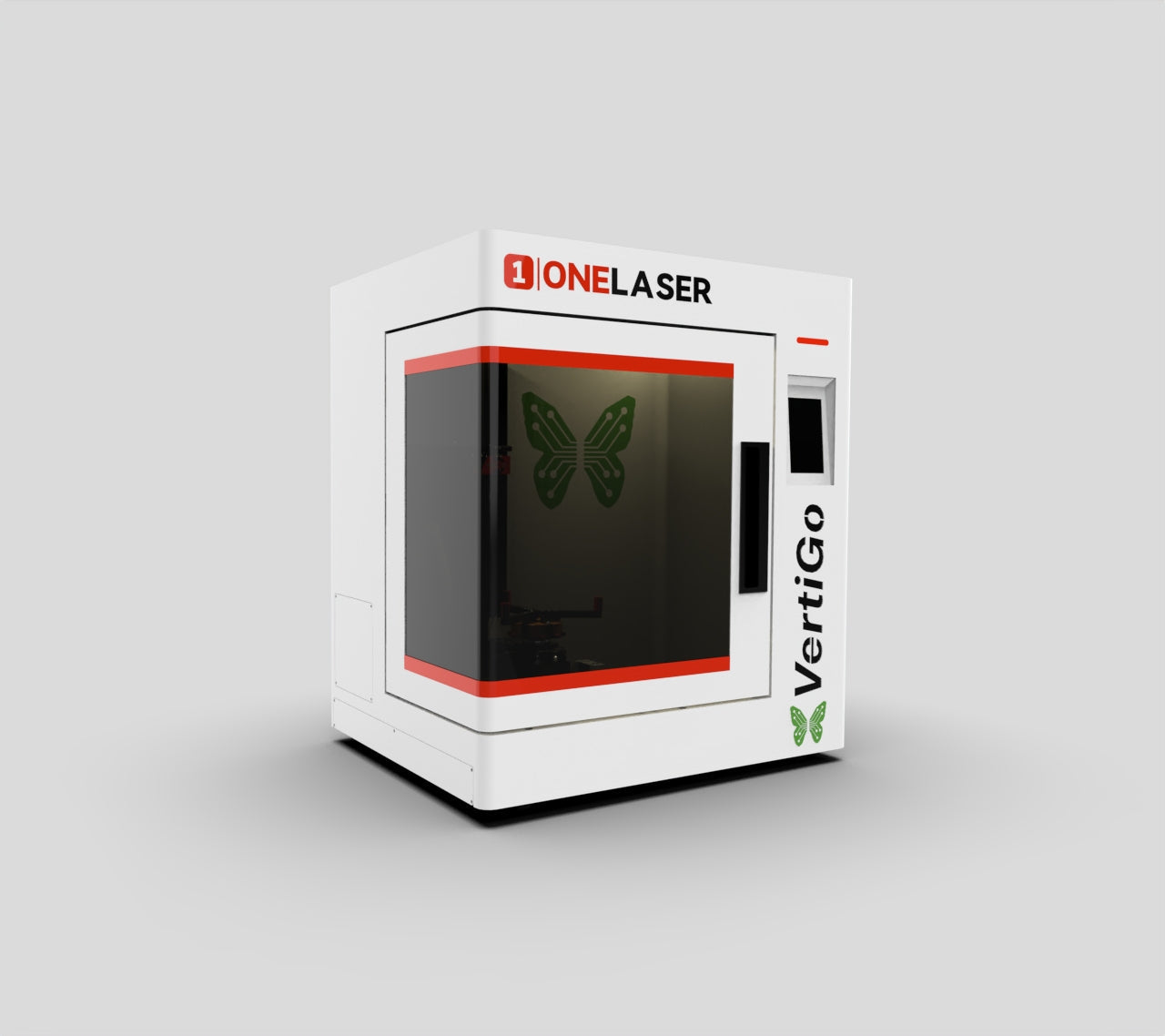 OneLaser VertiGo engraving a tumbler using the Grip2 rotary attachment