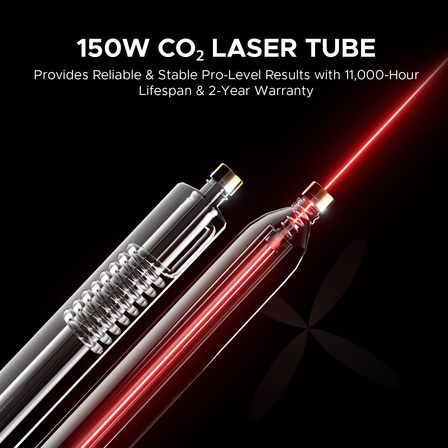 OMTech Pro 3655 Hybrid 150W CO2 Laser Cutter and Engraver Laser Tube