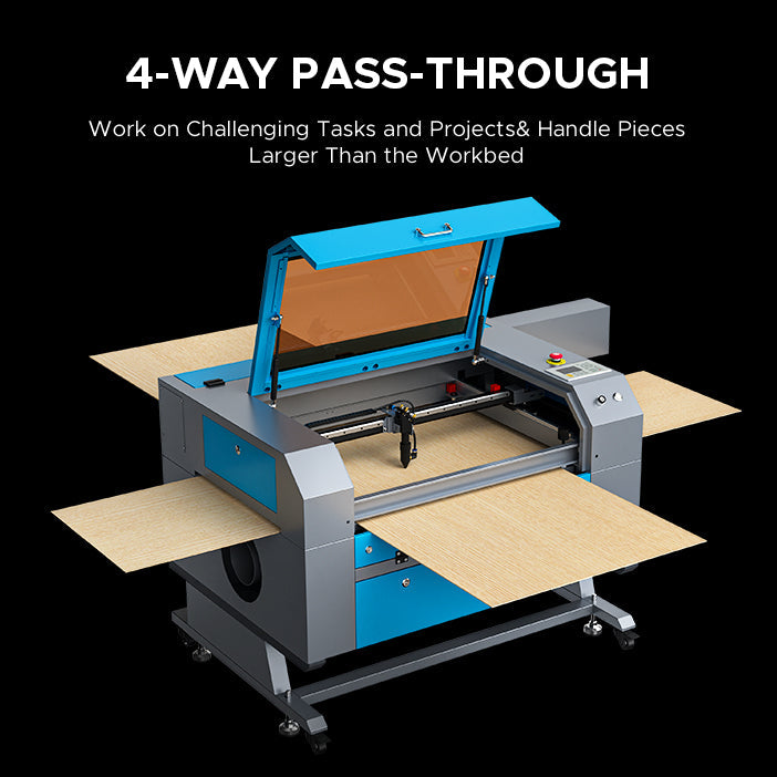 OMTech Maker MF2028-100 100W CO2 Laser Cutter and Engraver 4 Way Pass Through