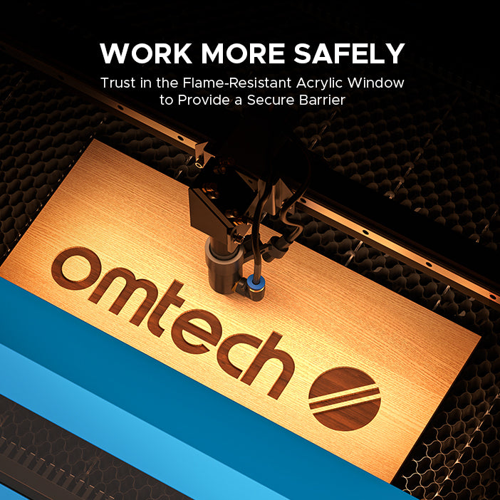 OMTech Maker MF2028-100 100W CO2 Laser Cutter and Engraver Flame Resitant