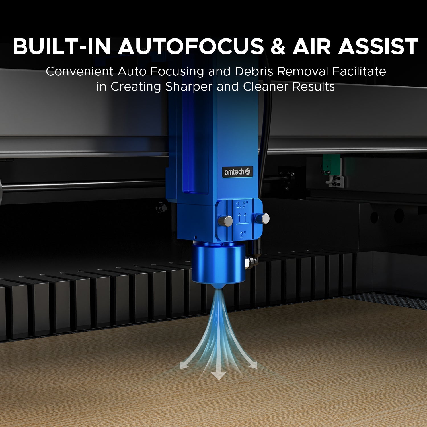 OMTech Pro 2440 80W CO2 Laser Engraver and Cutter Air Assist