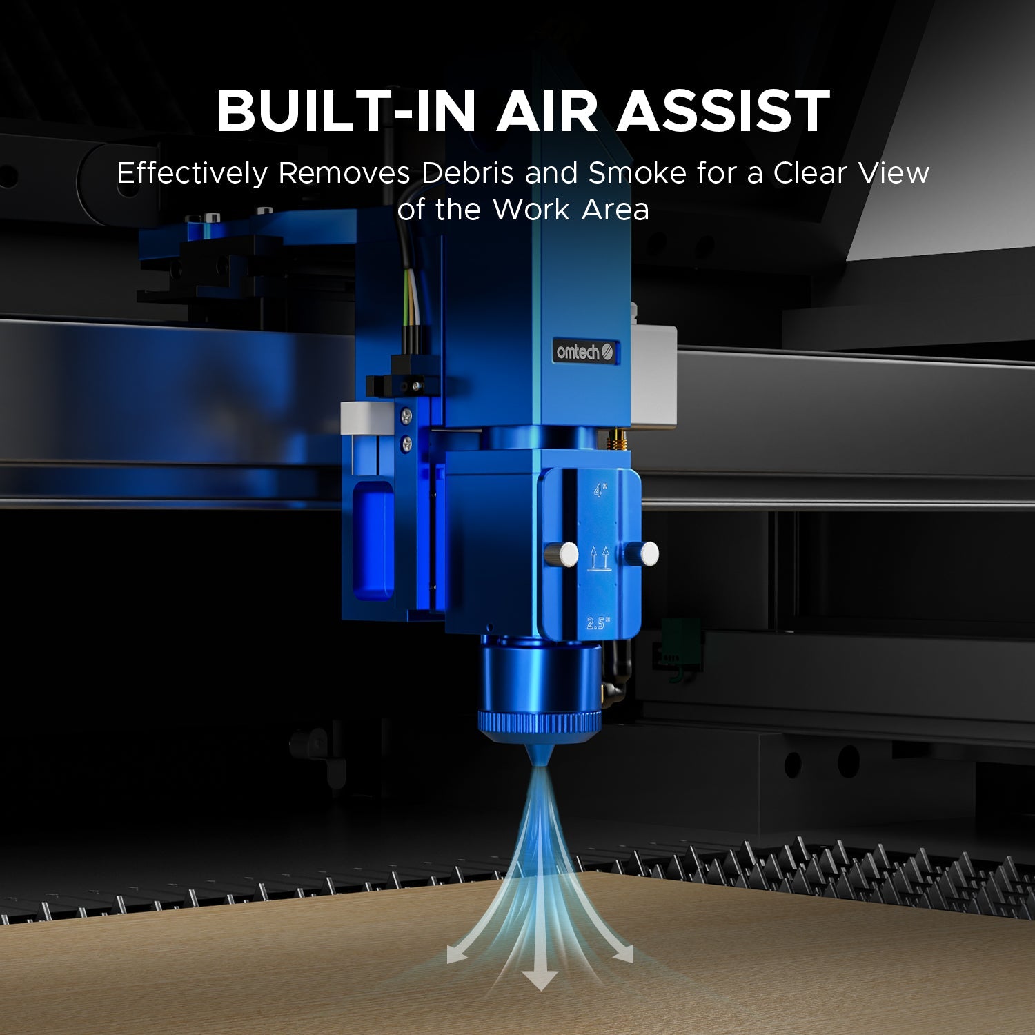 OMTech Pro 3655 Hybrid 150W CO2 Laser Cutter and Engraver Air Assist