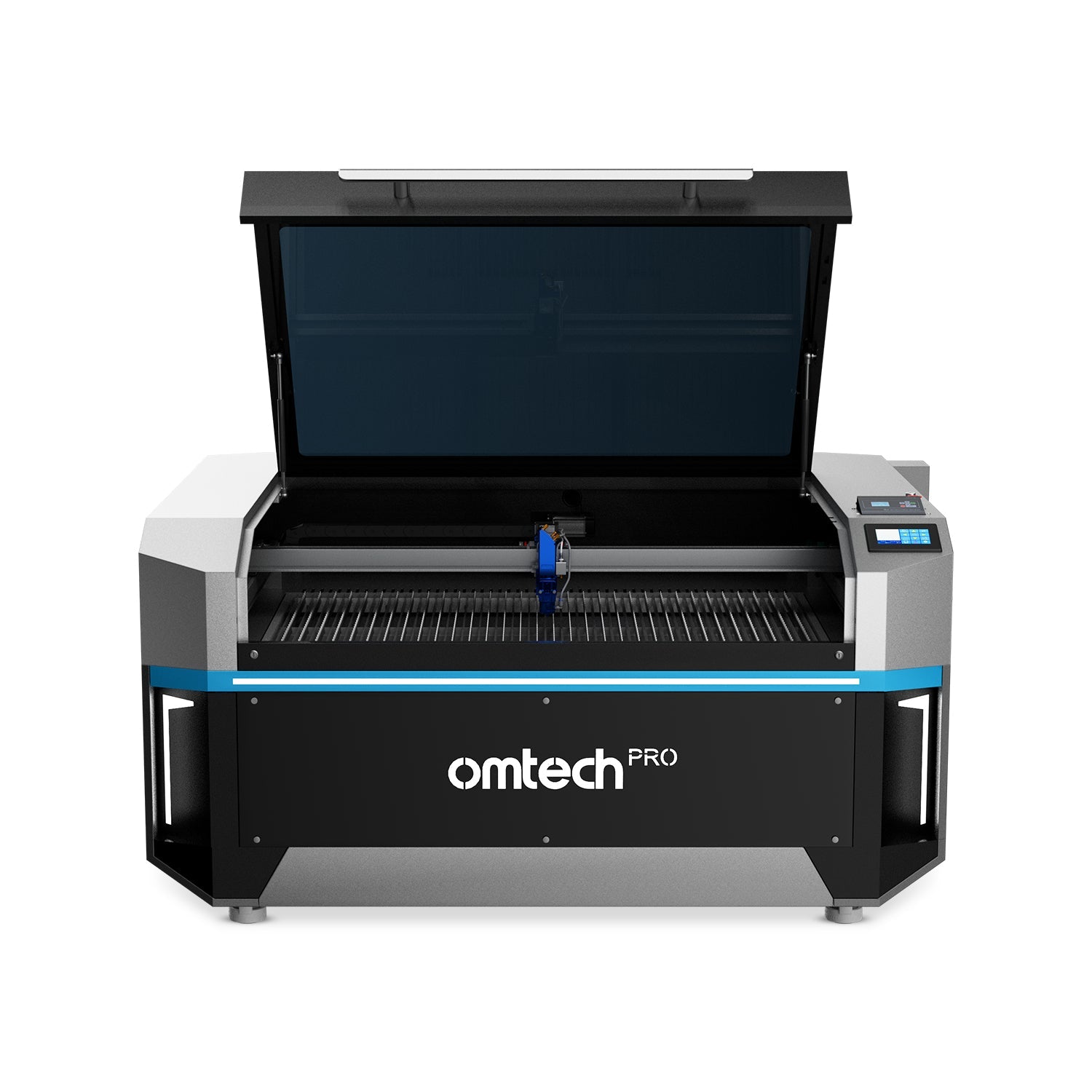 OMTech Pro 3655 Hybrid 150W CO2 Laser Cutter and Engraver Front Open View