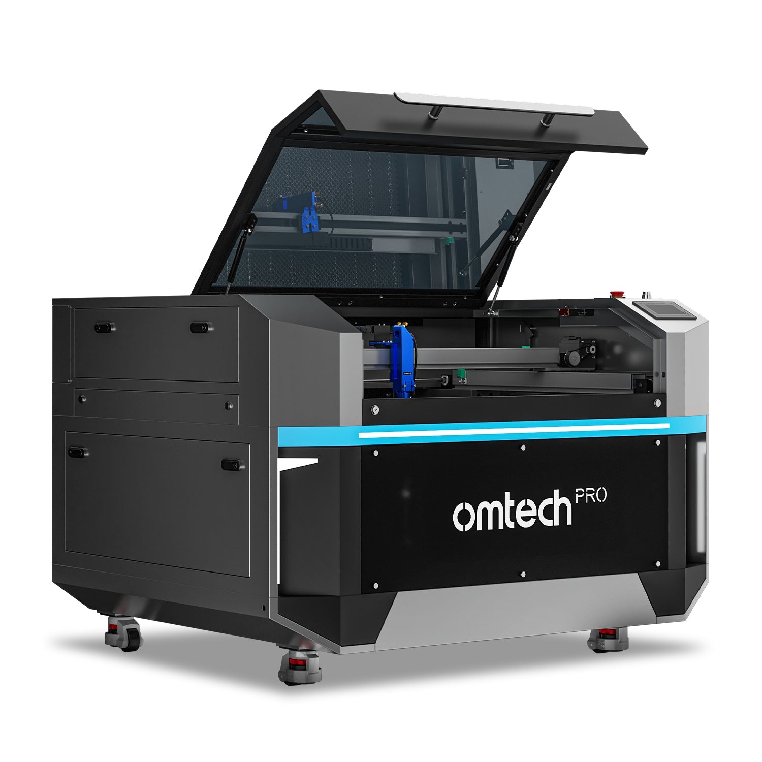 OMTech Pro 2440 80W CO2 Laser Engraver and Cutter Side View