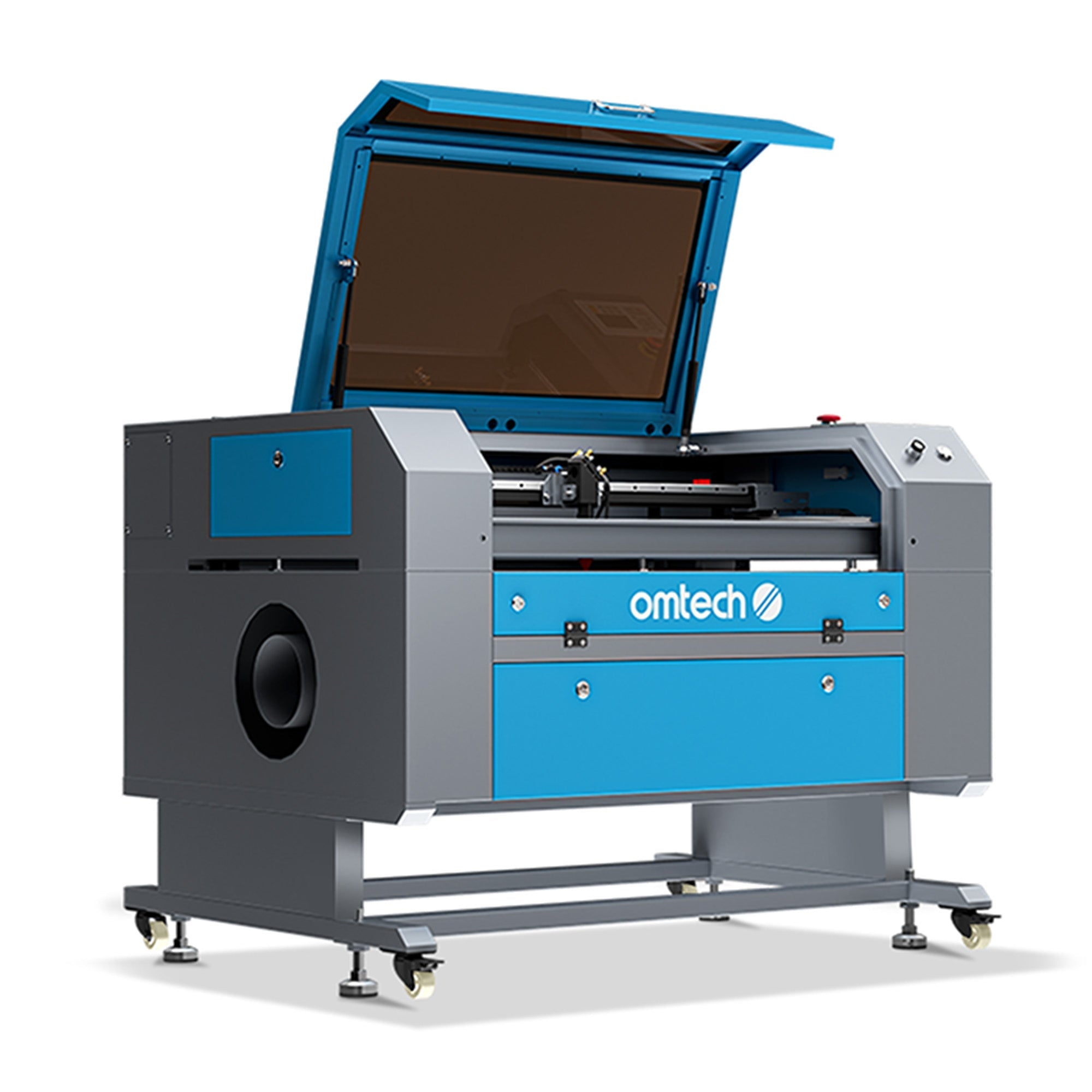 OMTech Maker AF2028-80 90W CO2 Laser Cutter and Engraver Side pen View