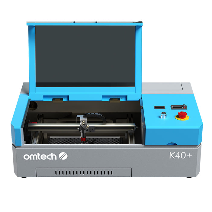 OMTech K40+ 45W Desktop CO2 Laser Engraver Front Open View