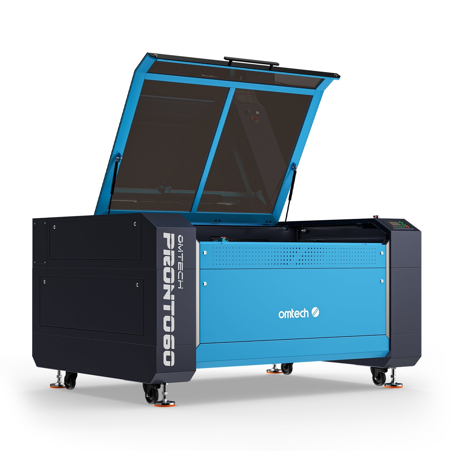 OMTech Pronto 60 130W CO2 Laser Cutter and Engraver Side Open View