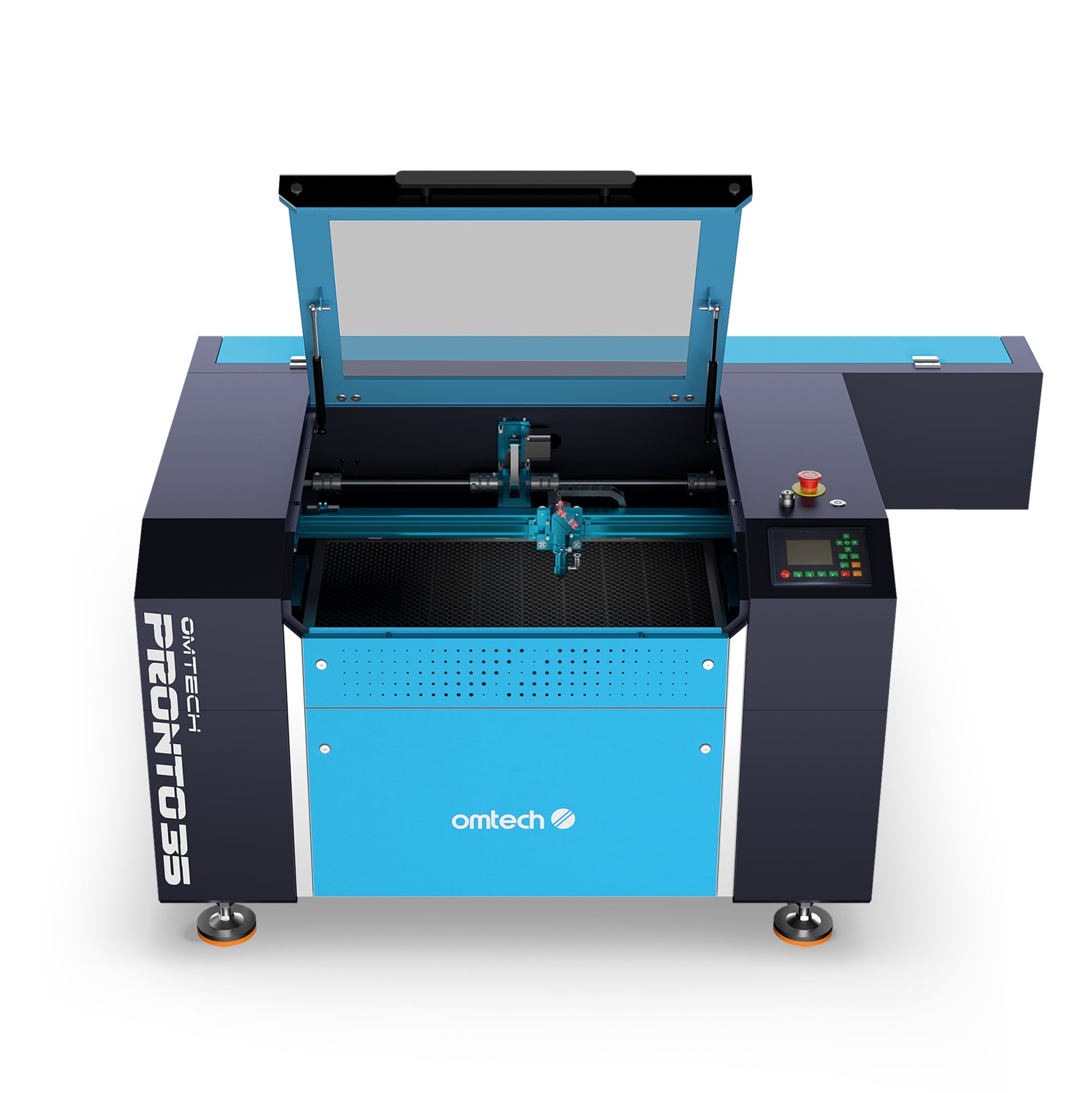 OMTech Pronto 35 100W CO2 Laser Cutter and Engraver Up Front View
