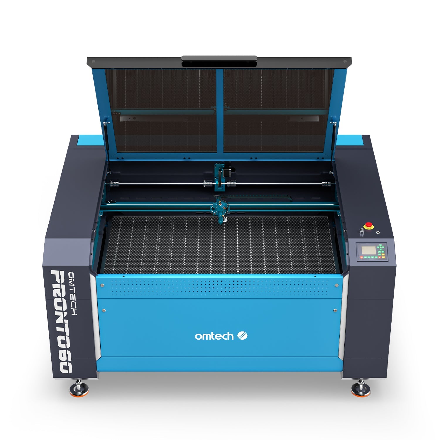 OMTech Pronto 60 130W CO2 Laser Cutter and Engraver Front Up View