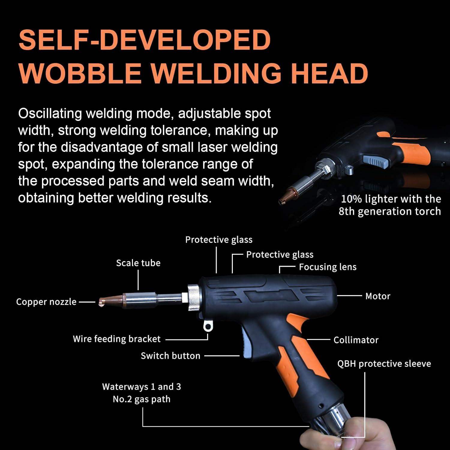 Control unit and auto wire feeder — Herolaser 1000W Air-Cooled Handheld Laser Welder