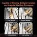 Machine in use welding metal sheet — Herolaser 1000W Air-Cooled Handheld Laser Welder
