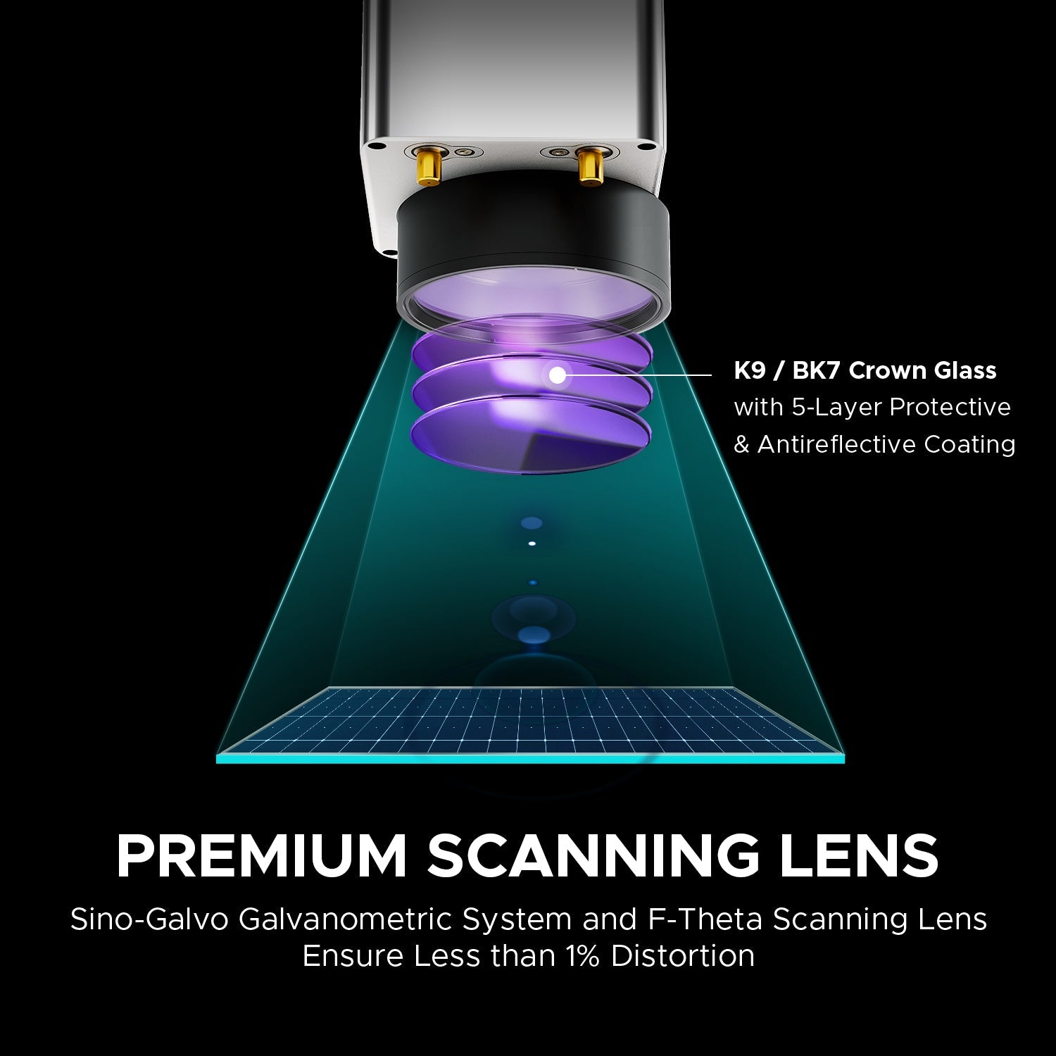 OMTech Galvo 50W Split Fiber Laser Engraver Scanning System
