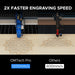 OMTech Pro 3655 Hybrid 150W CO2 Laser Cutter and Engraver 2X Speed