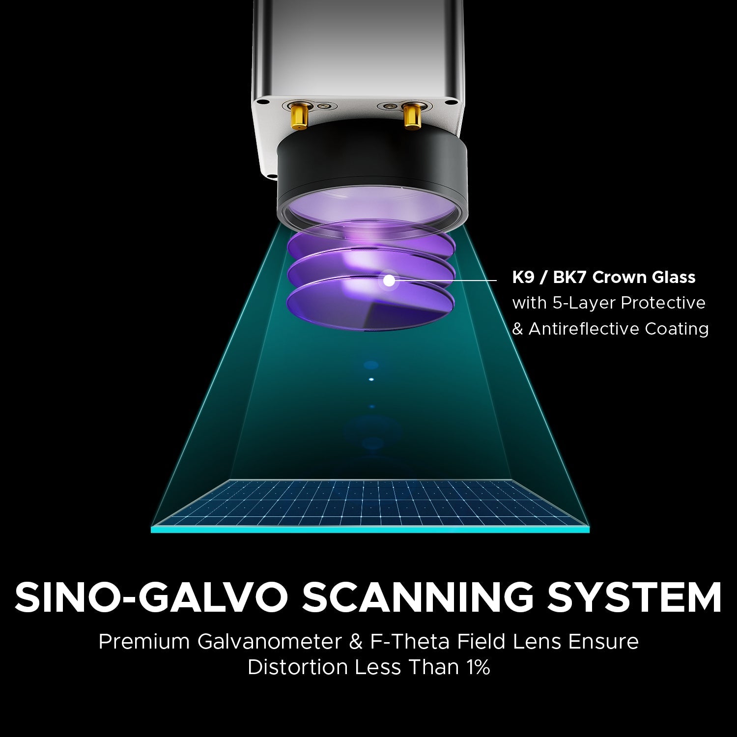 OMTech Galvo 30W Split Fiber Laser Engraver Scanning System