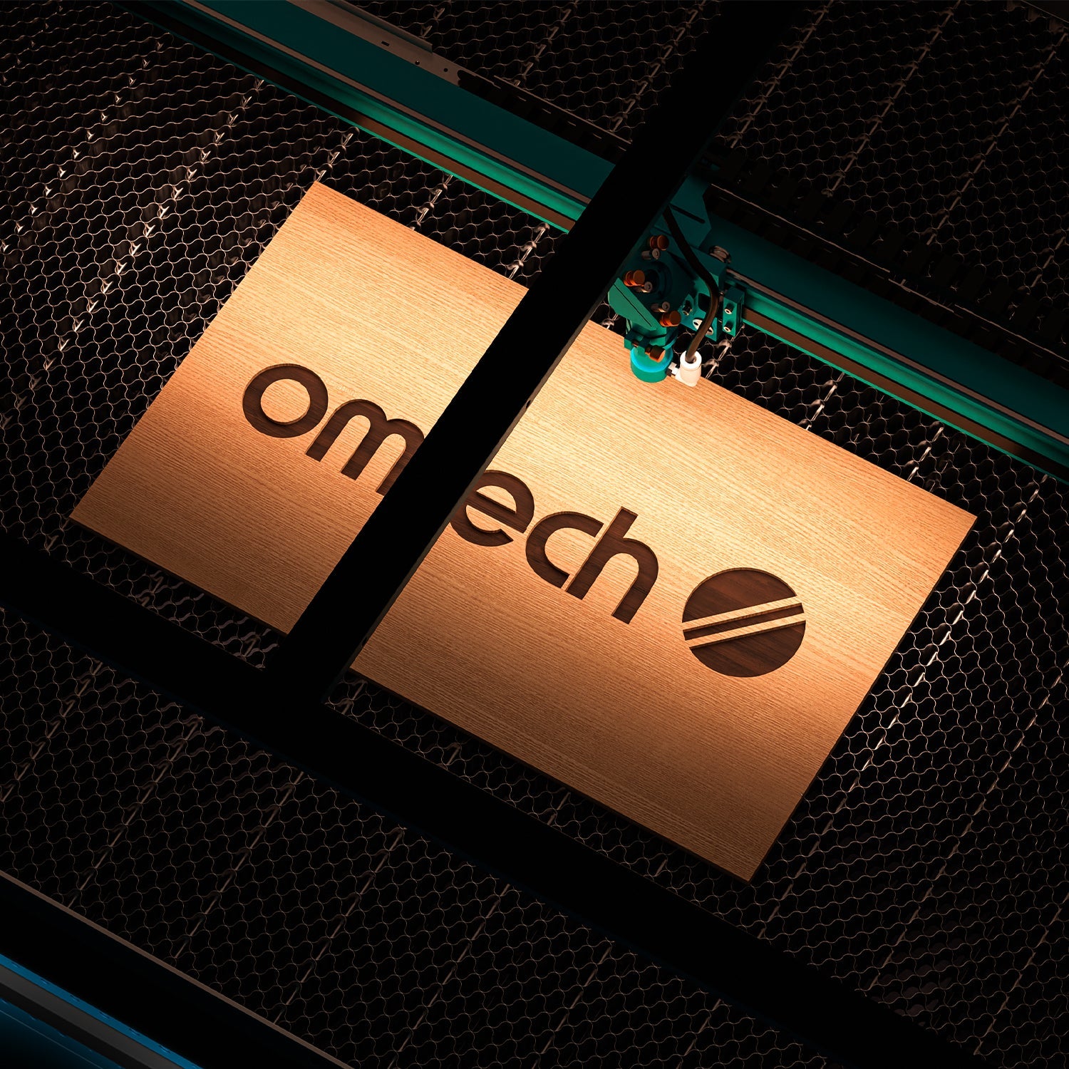 OMTech Pronto 60 130W CO2 Laser Cutter and Engraver Logo