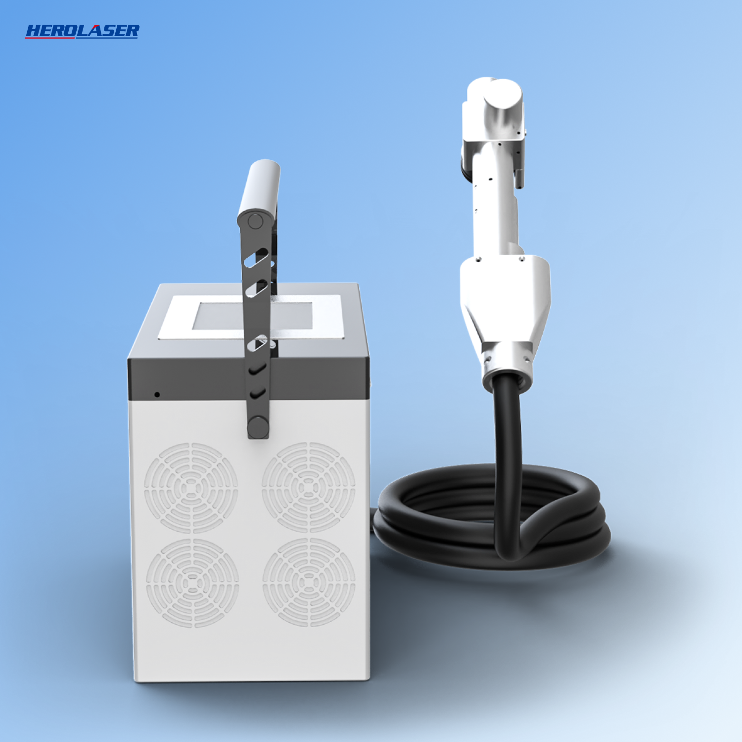 Herolaser 200W Pulsed Laser Cleaner — full kit layout