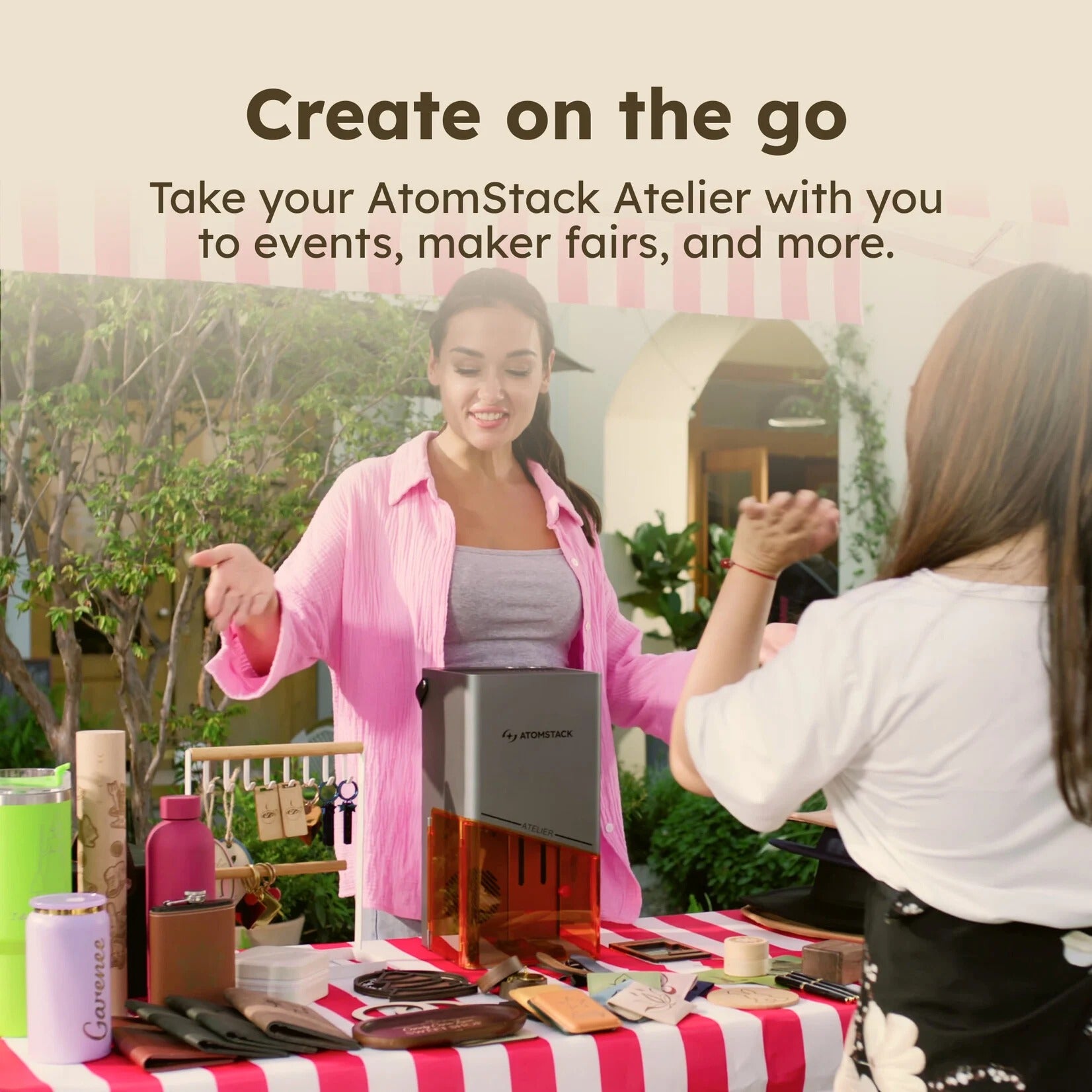 AtomStack Atelier Laser Engraver - 12W Diode Galvo Take Anywhere