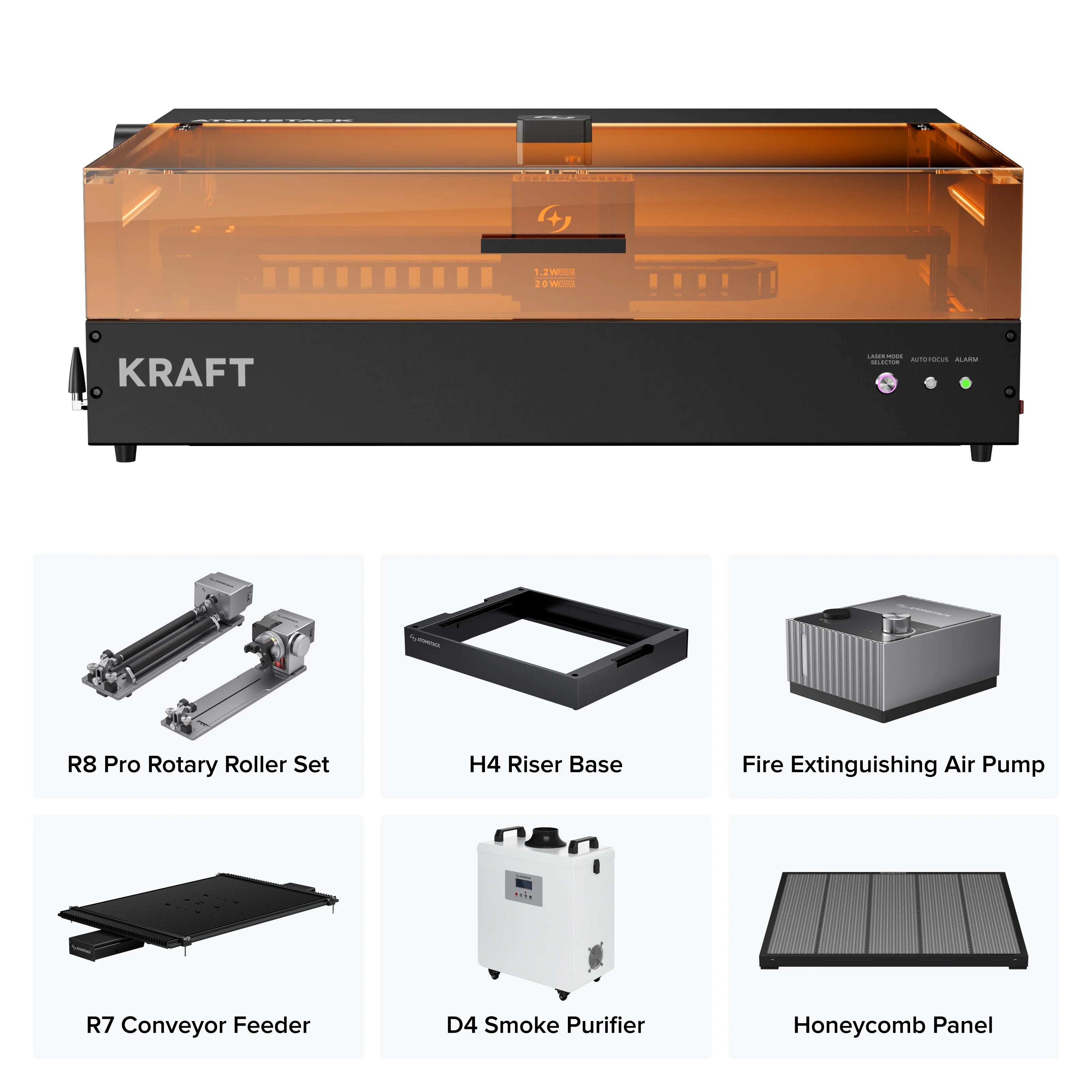 Atomstack Kraft Diode + IR Laser Engraver Air Pump-R7-D4-HP