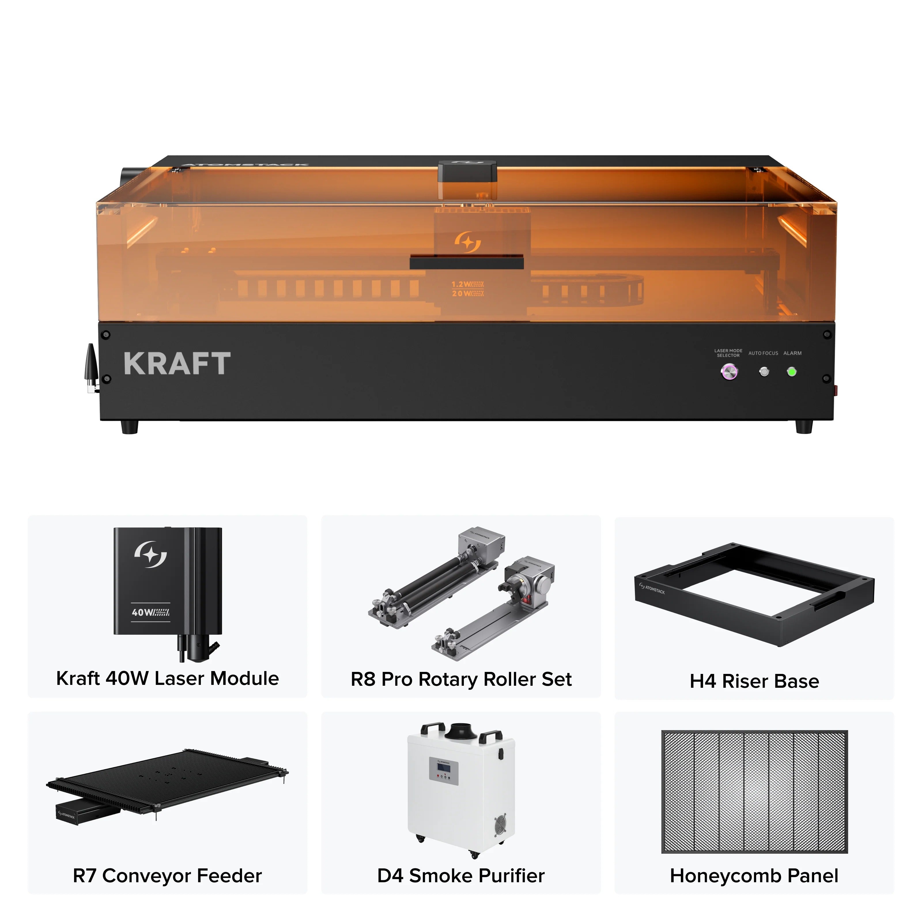 Atomstack Kraft Diode + IR Laser Engraver Laser Module with Air Pump