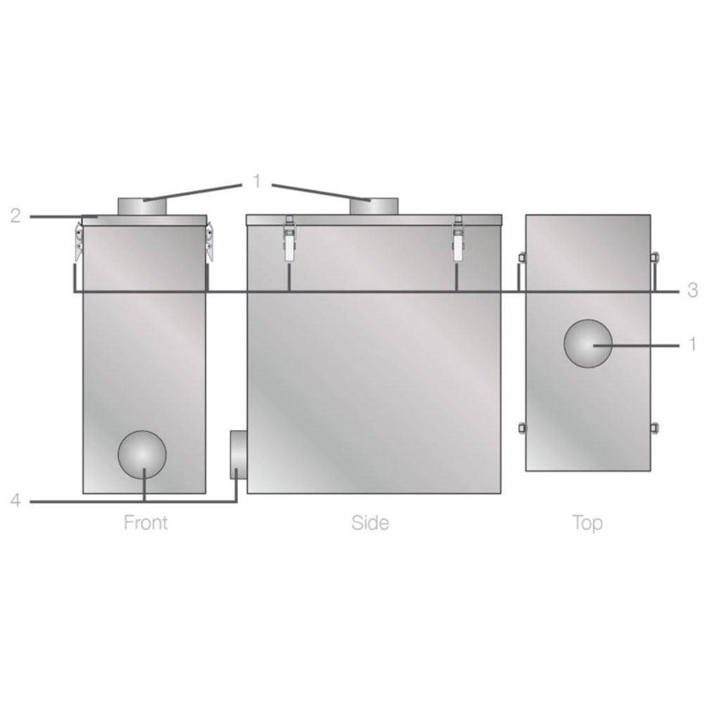 Round Inline Filter Box BOFA ILF 300 Inline Filter Box | Extended Filter Life for High-Dust ...