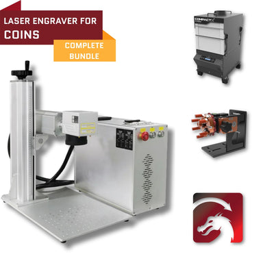 Laser engraver for guns complete bundle with machine and accessories on a white background