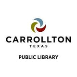 Carrollton Public Library logo with a colorful circular design on a white background