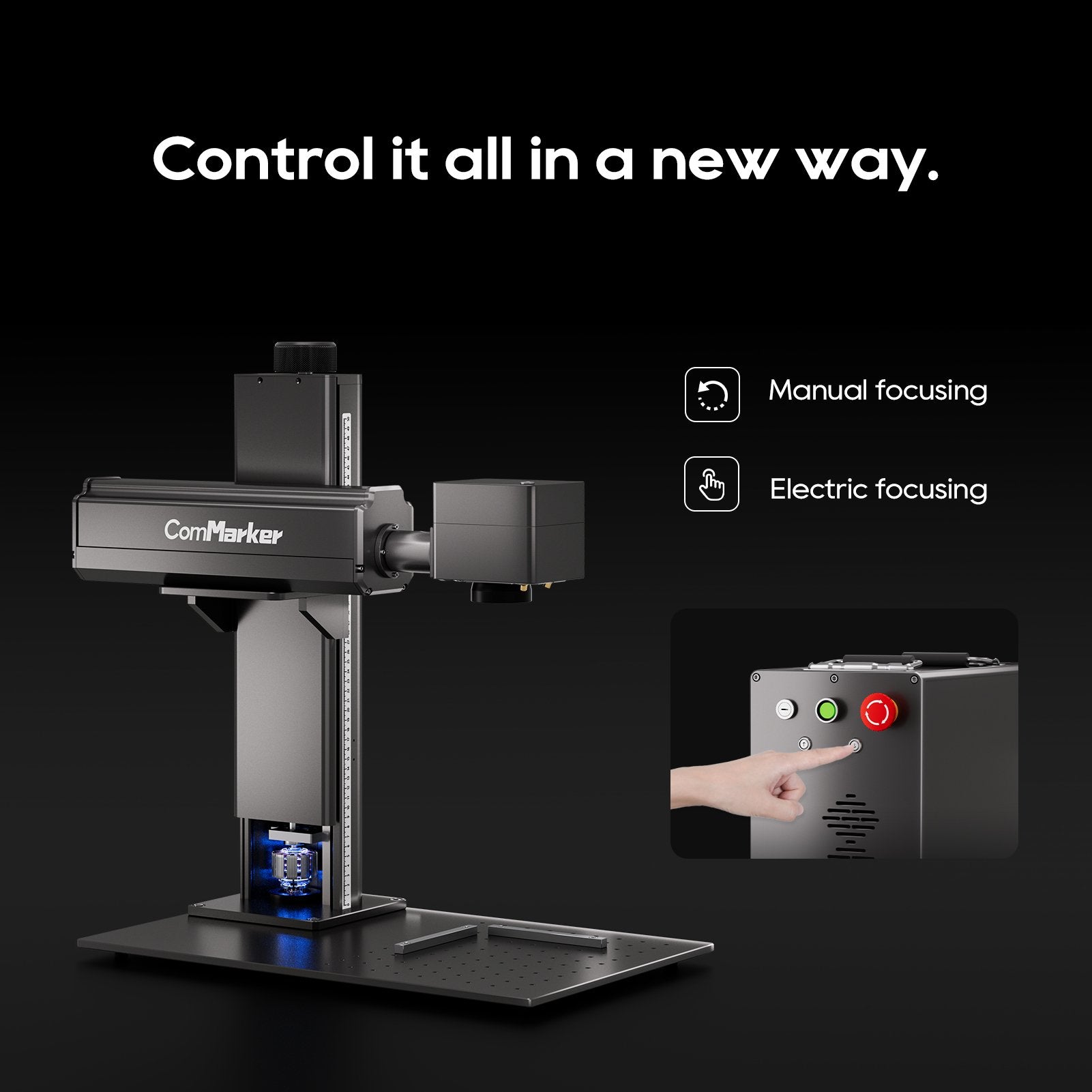 Commarker Titan 1 JPT MOPA Fiber Laser Engraver Focus