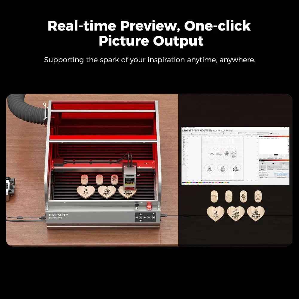 Creality Falcon2 Pro 40W Enclosed Laser Engraver & Cutter sample preview