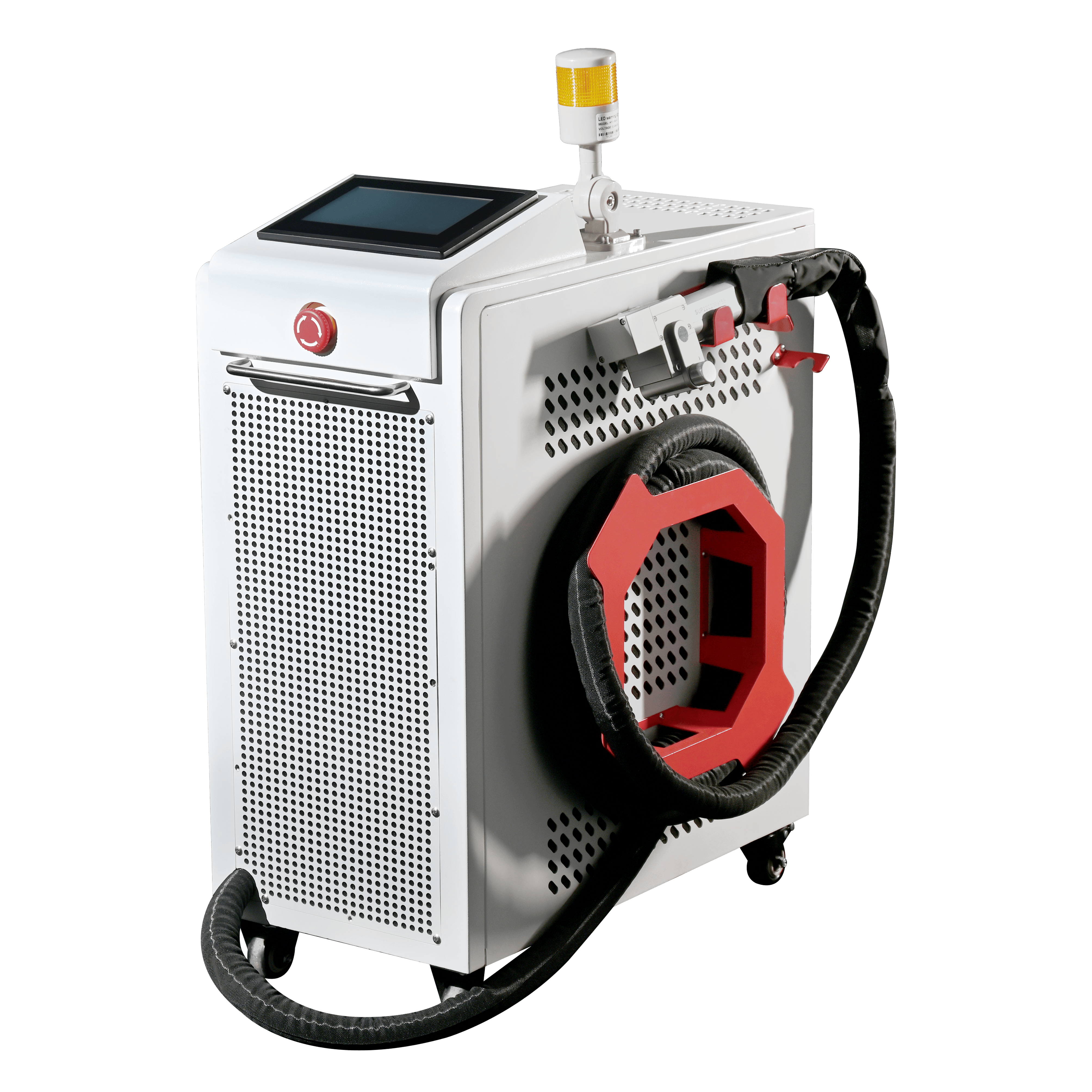 Herolaser 2000W handheld fiber laser cleaning machine, front view — Herolaser 2000W Continuous Laser Cleaning Machine