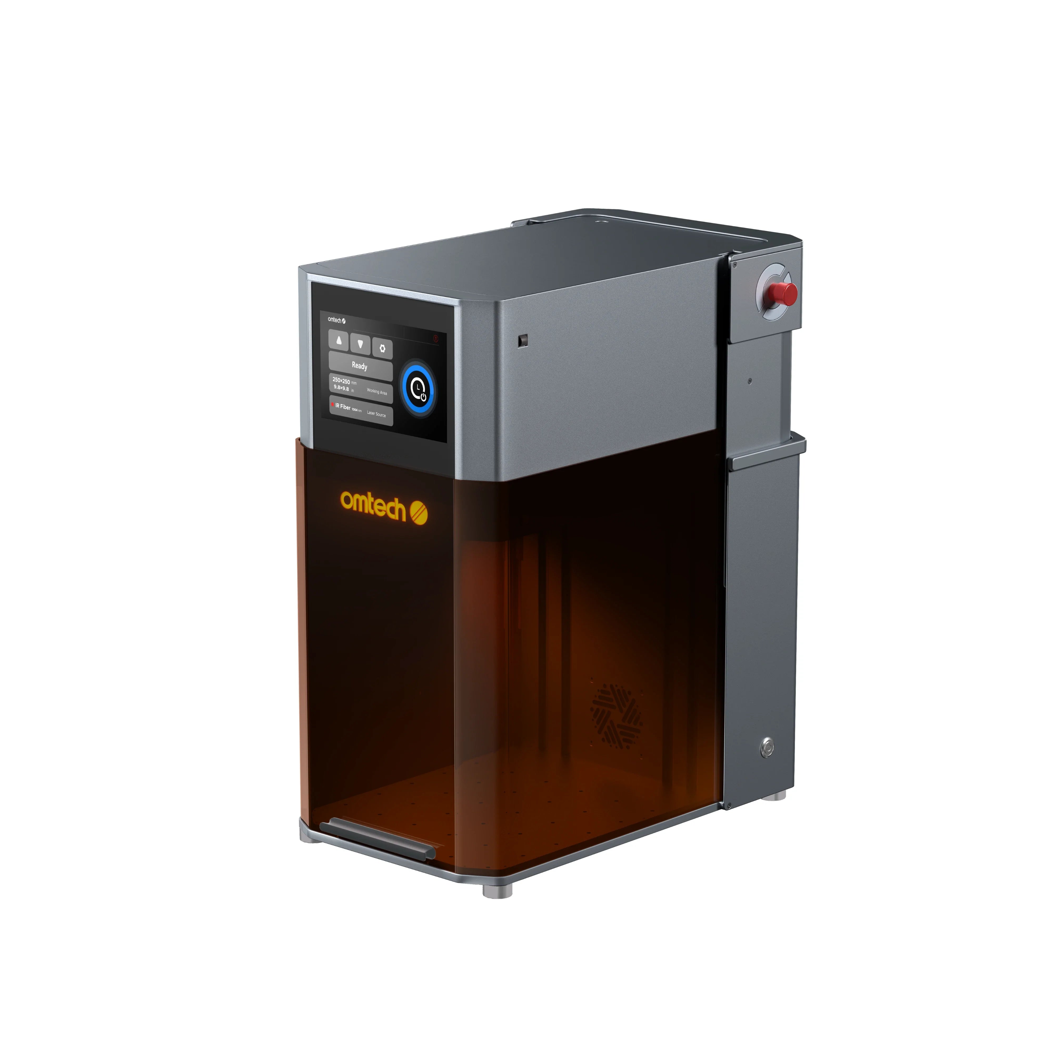 OMTech Solis Duo 20W Fiber & 20W Diode Dual Laser Engraver Front Right Side View