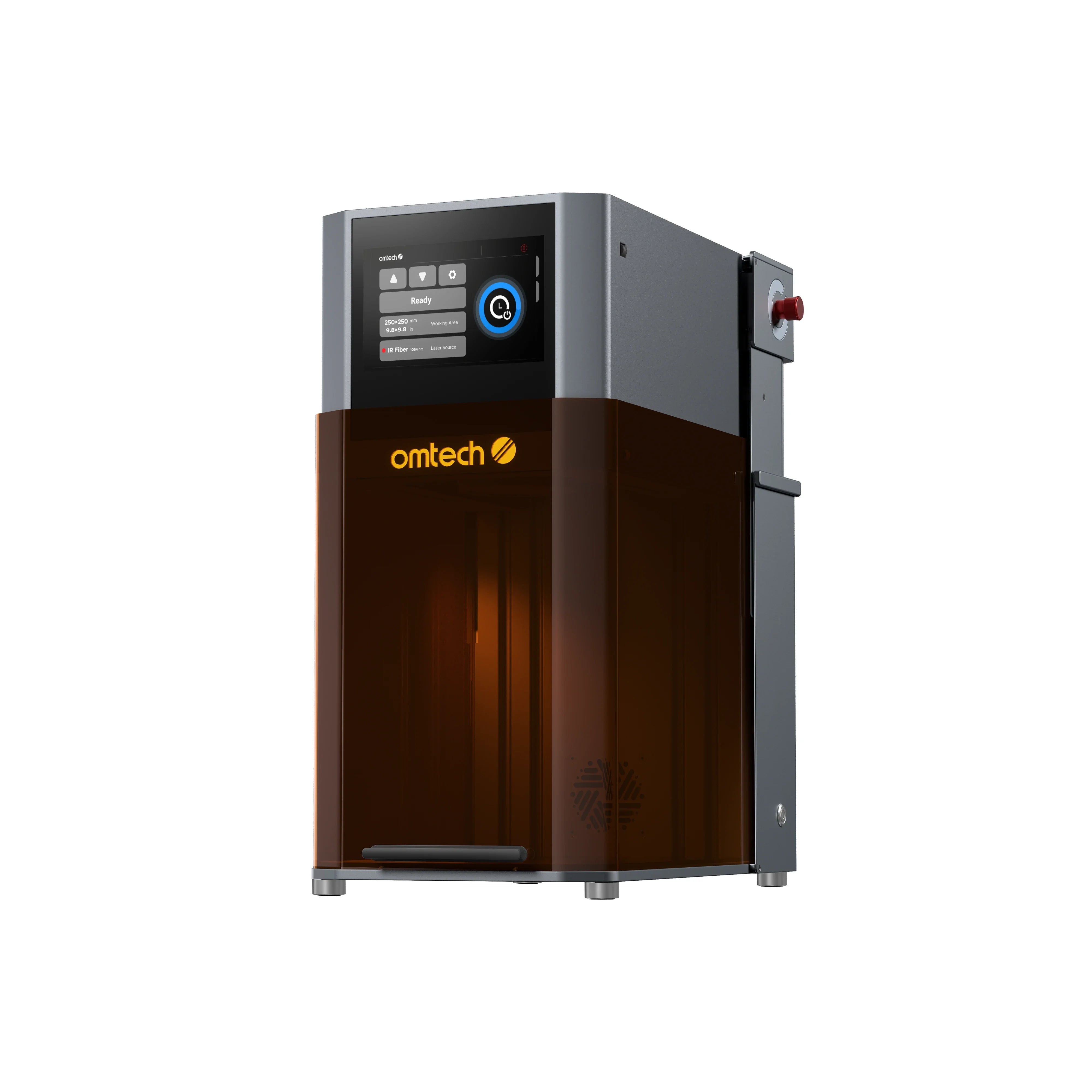 OMTech Solis Duo 20W Fiber & 20W Diode Dual Laser Engraver Side View