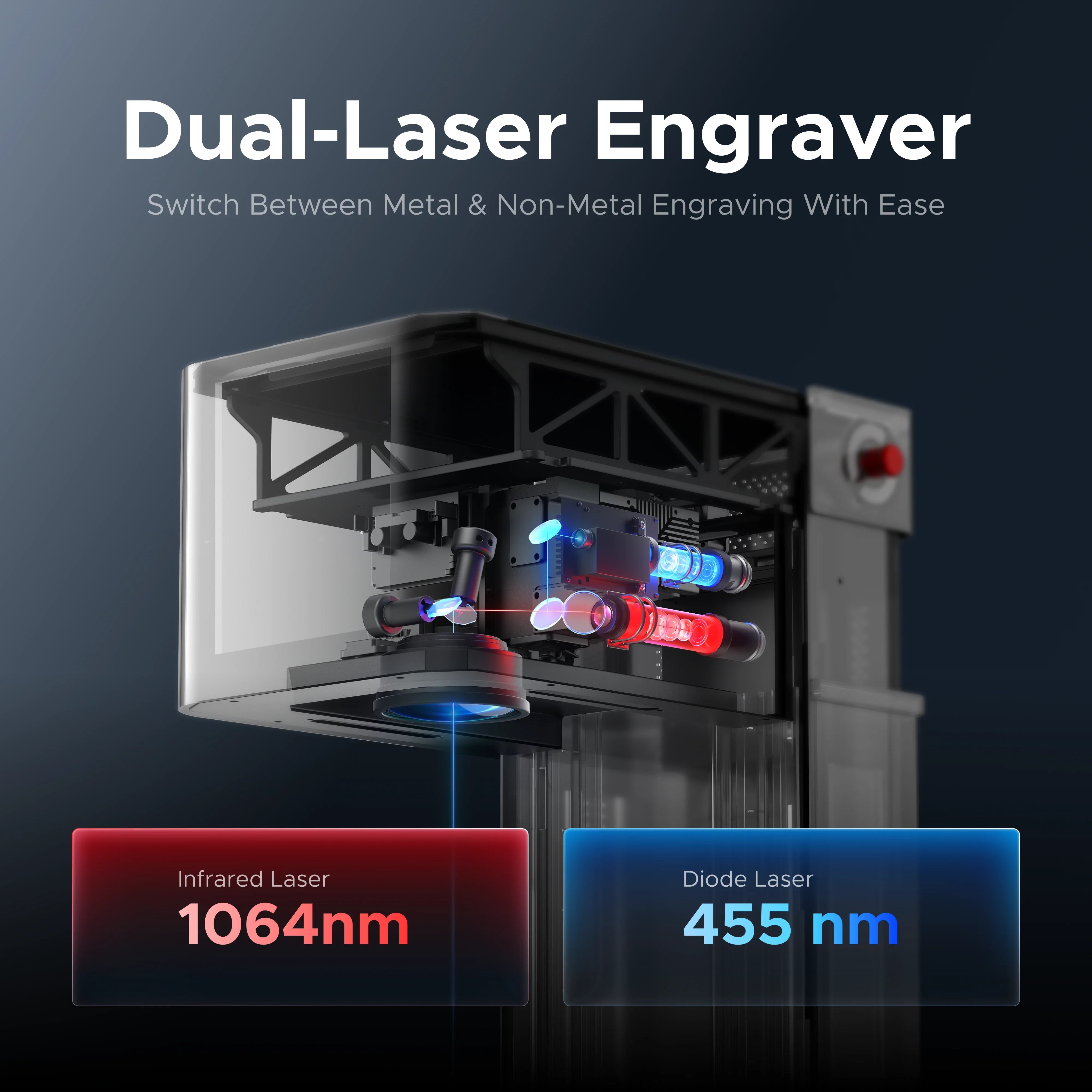OMTech Solis Duo 30W Fiber & 20W Diode Dual Laser 