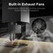 OMTech Polar Lite 55W Desktop CO2 Laser Cutter and Engraver Exaust Fans