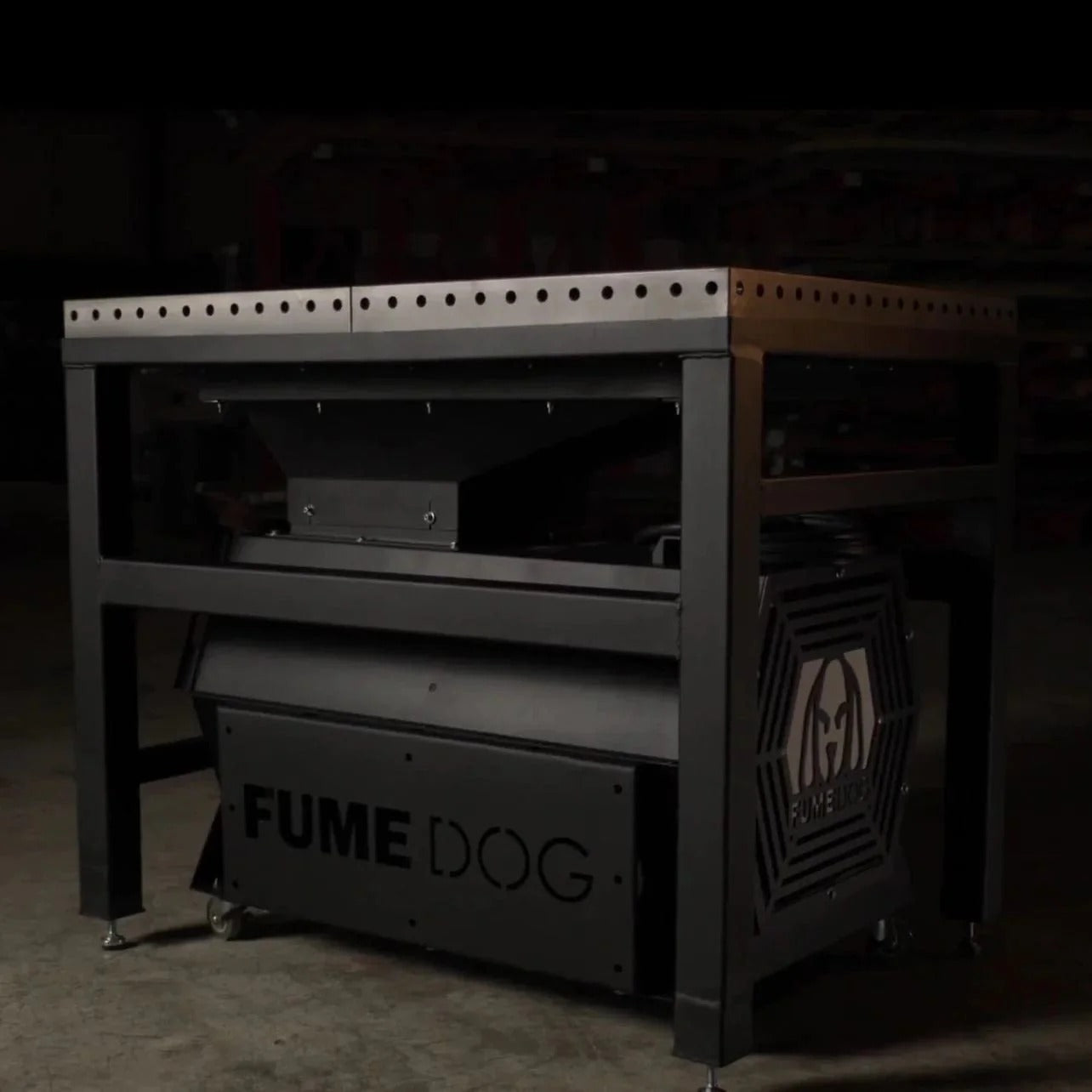 Fume Dog Platen Downdraft Table Fume Extractor Close Up View