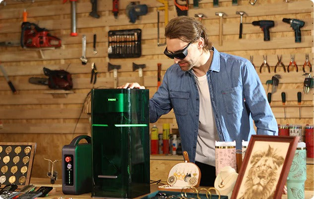 Gweike G3 60W MOPA Fiber & 40W Diode Dual Laser Engraver Engraving