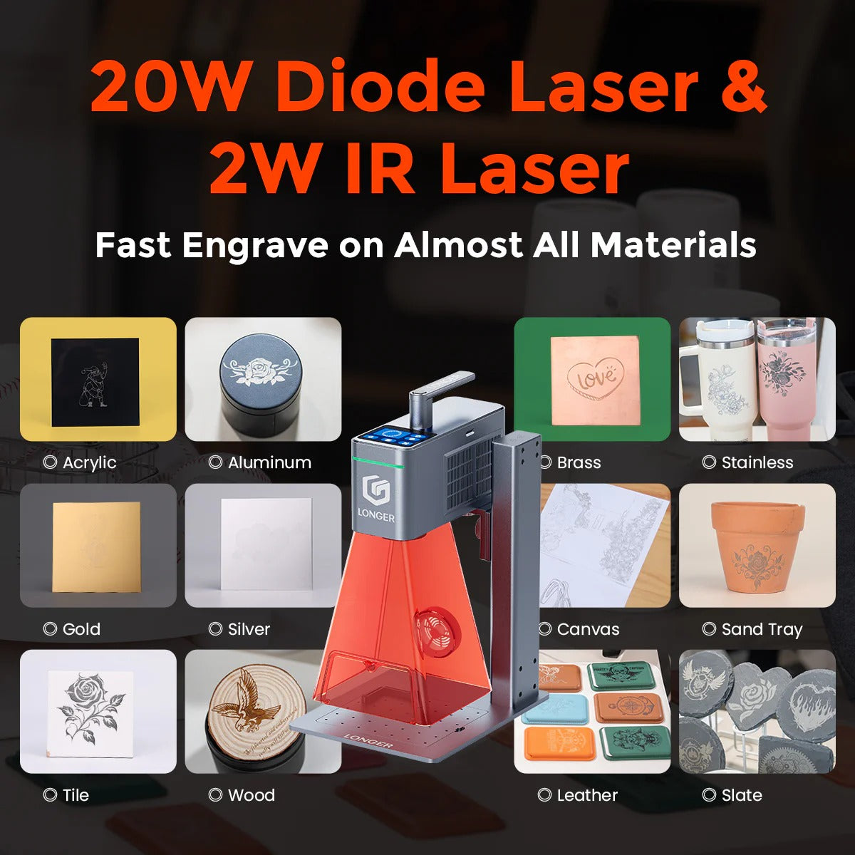 Longer Nano Duo AI Dual Source Laser Engraver Compatibility