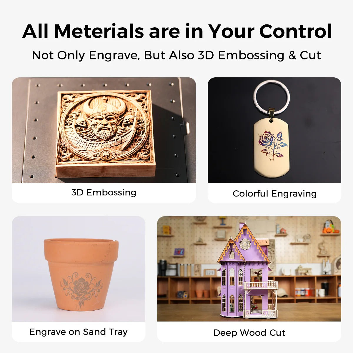 Longer Nano Duo AI Dual Source Laser Engraver Samples