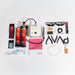 Zapp Welder collection of hair care products and tools on a white background