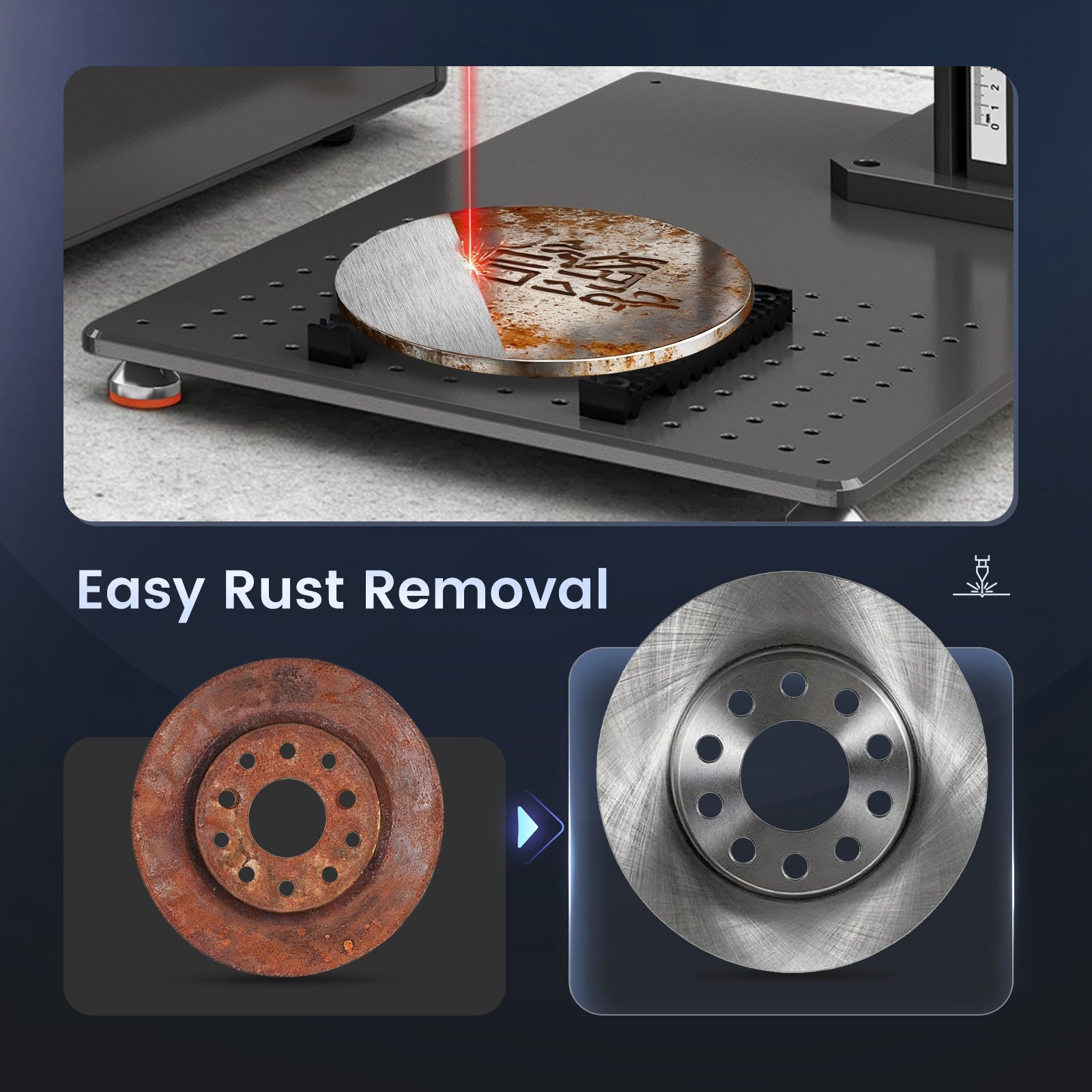 Monport GT 30W Split Fiber Laser Engraver Rust Removal