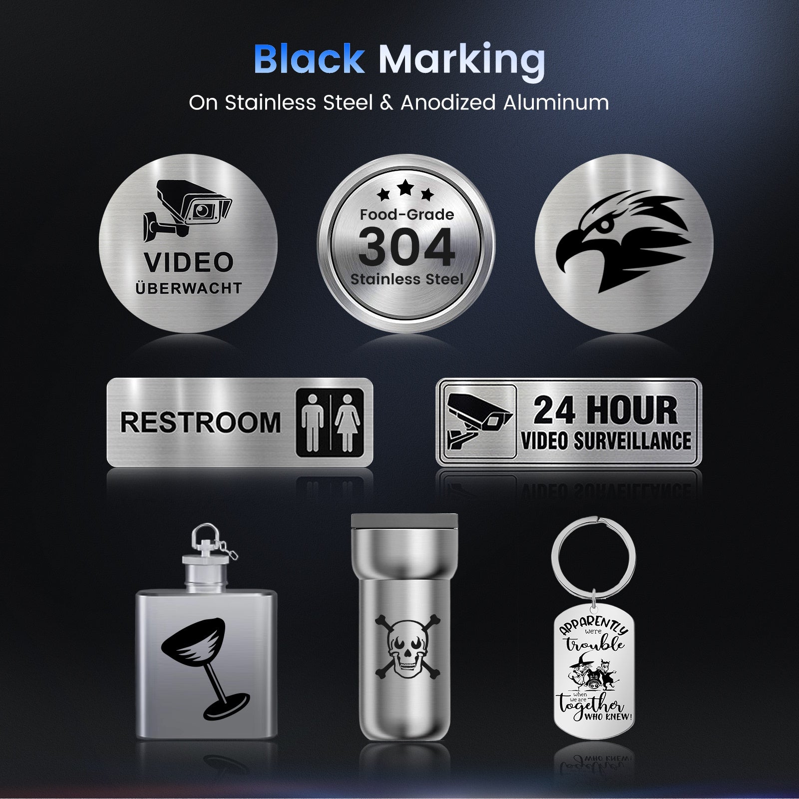 Monport GT 60W Split MOPA Fiber Laser Engraver Black Marking