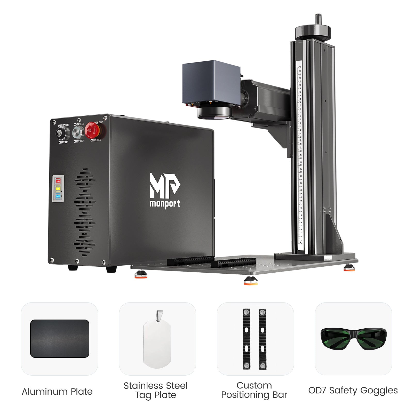 Monport GT 60W Split MOPA Fiber Laser Engraver Include