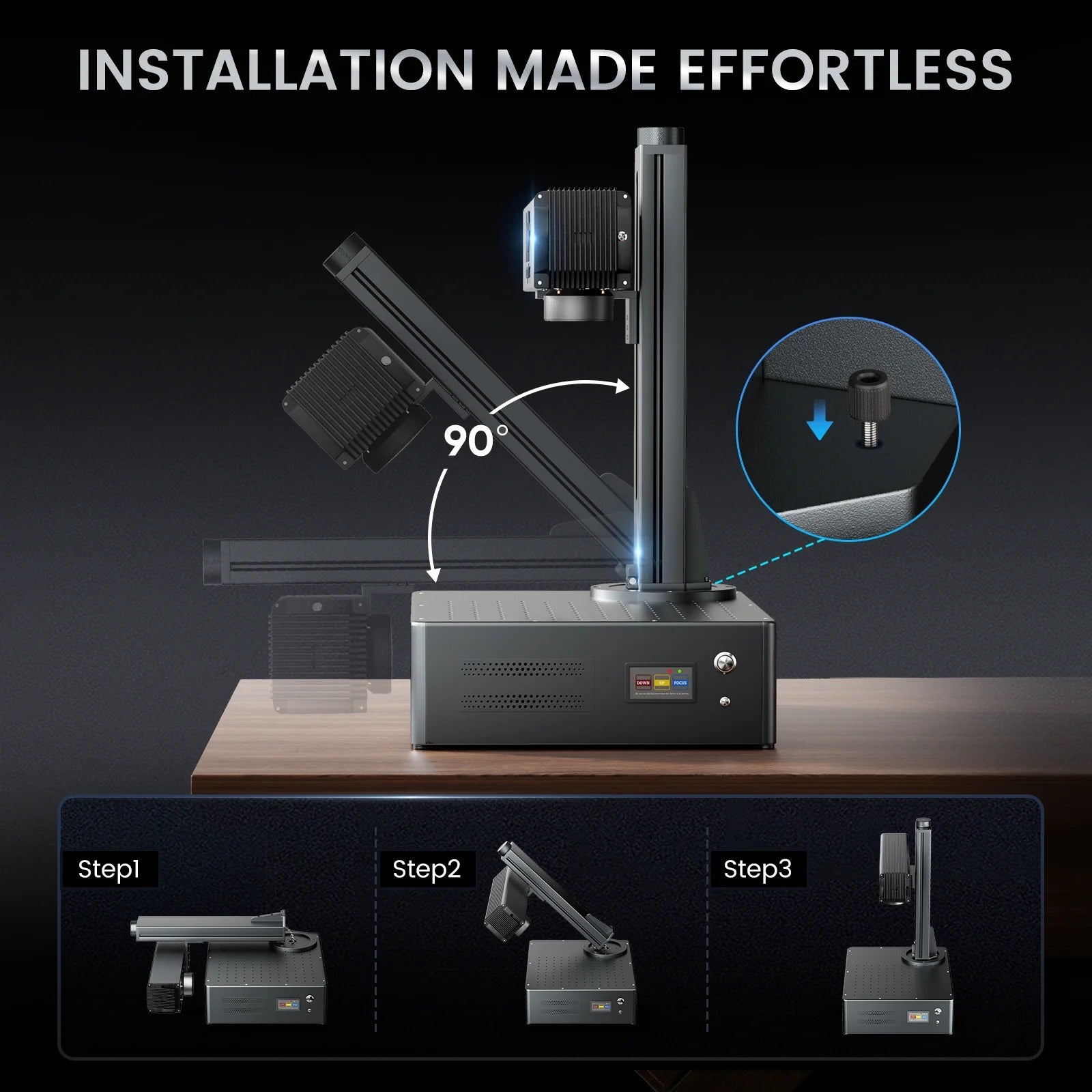 Monport GA 60W MOPA Fiber Laser Installation