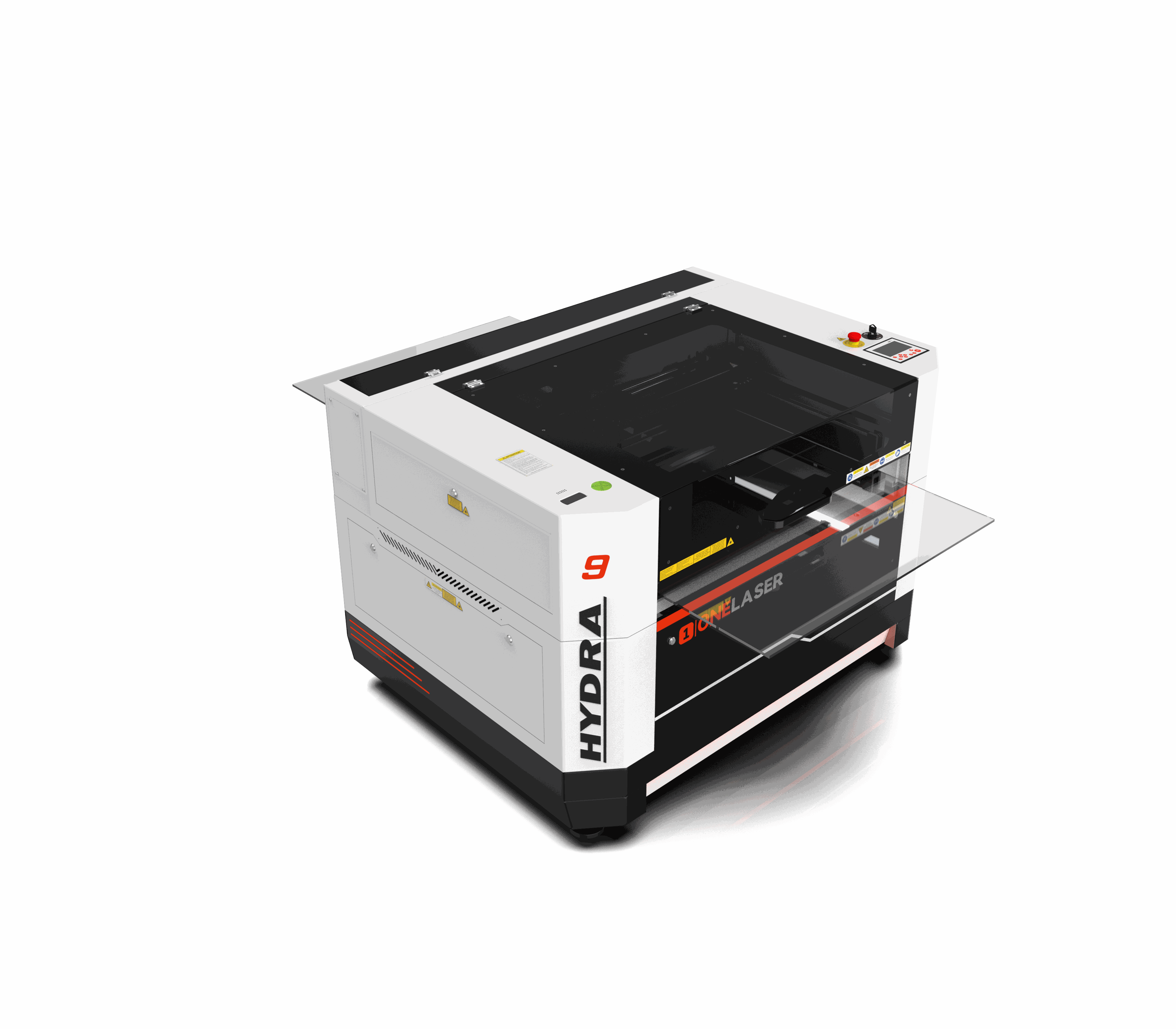 OneLaser HYDRA Series Cabinet Dual-Laser System Tray Open View