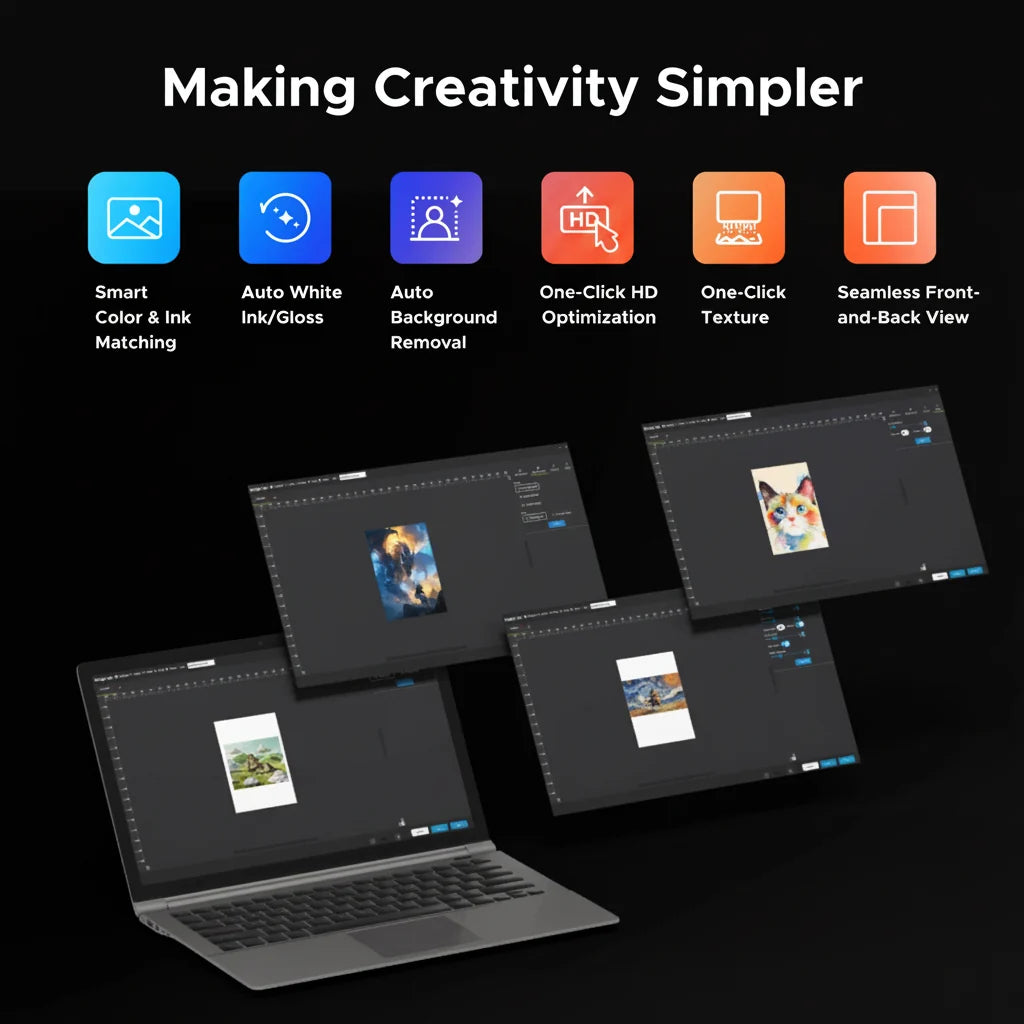 OMTech Spectra A3+ Flatbed UV Printer — Single Printhead Creativity Simpler