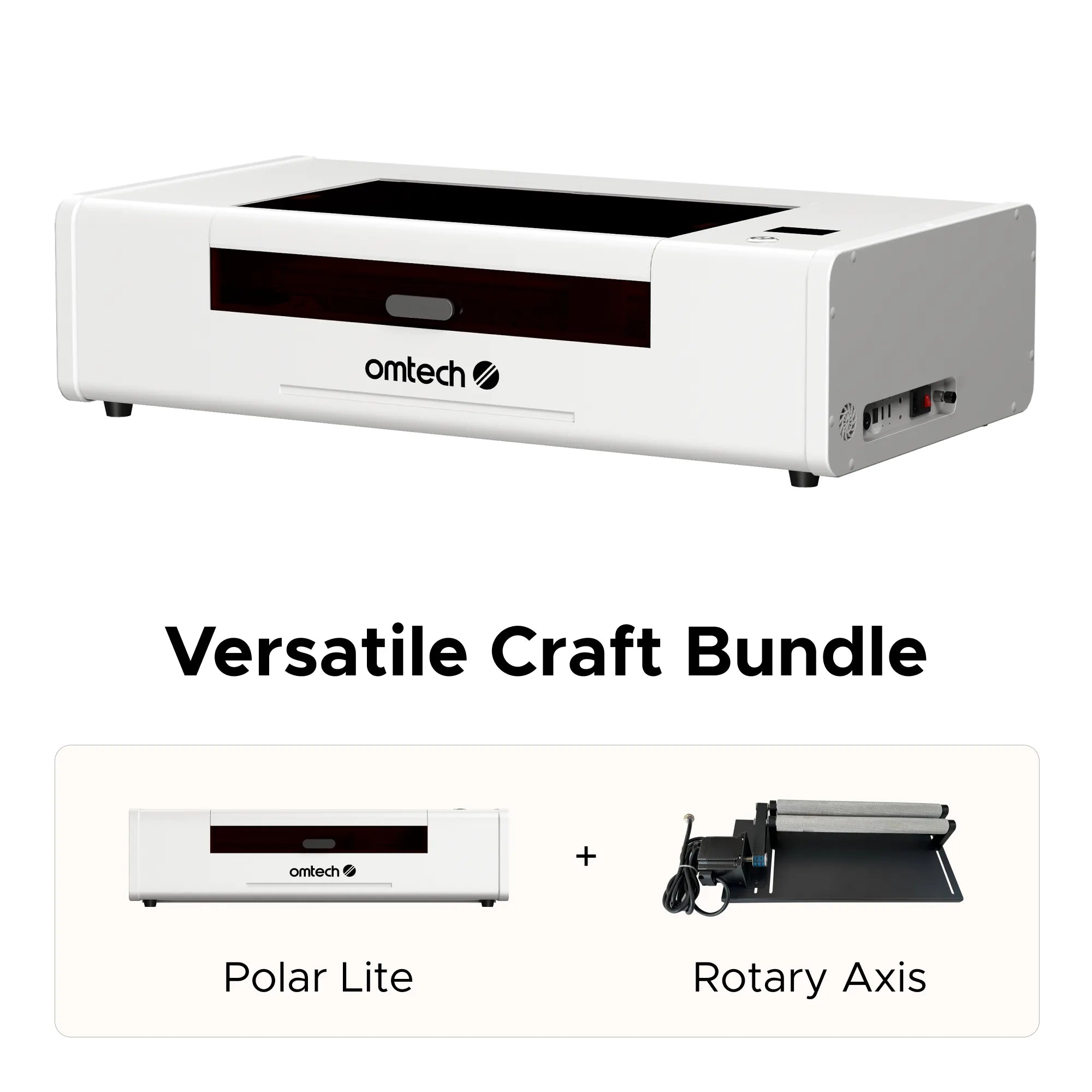OMTech Polar Lite 55W Desktop CO2 Laser Cutter and Engraver Bundle